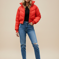 Quilted Crop Puffer Jacket - Sylvia