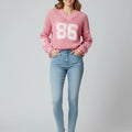 Fishnet Knitted 86 V-Neck Jumper - Mia