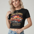 Vintage California Printed Crop Top - Lima