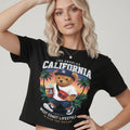 California Graphic Printed Crop Top - Josie