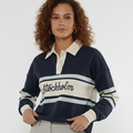 Stockholm Embroidered Rugby Collar Sweatshirt - Harper
