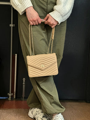 Square Quilted Bee Crossbody Bag - Kimberly - Storm Desire