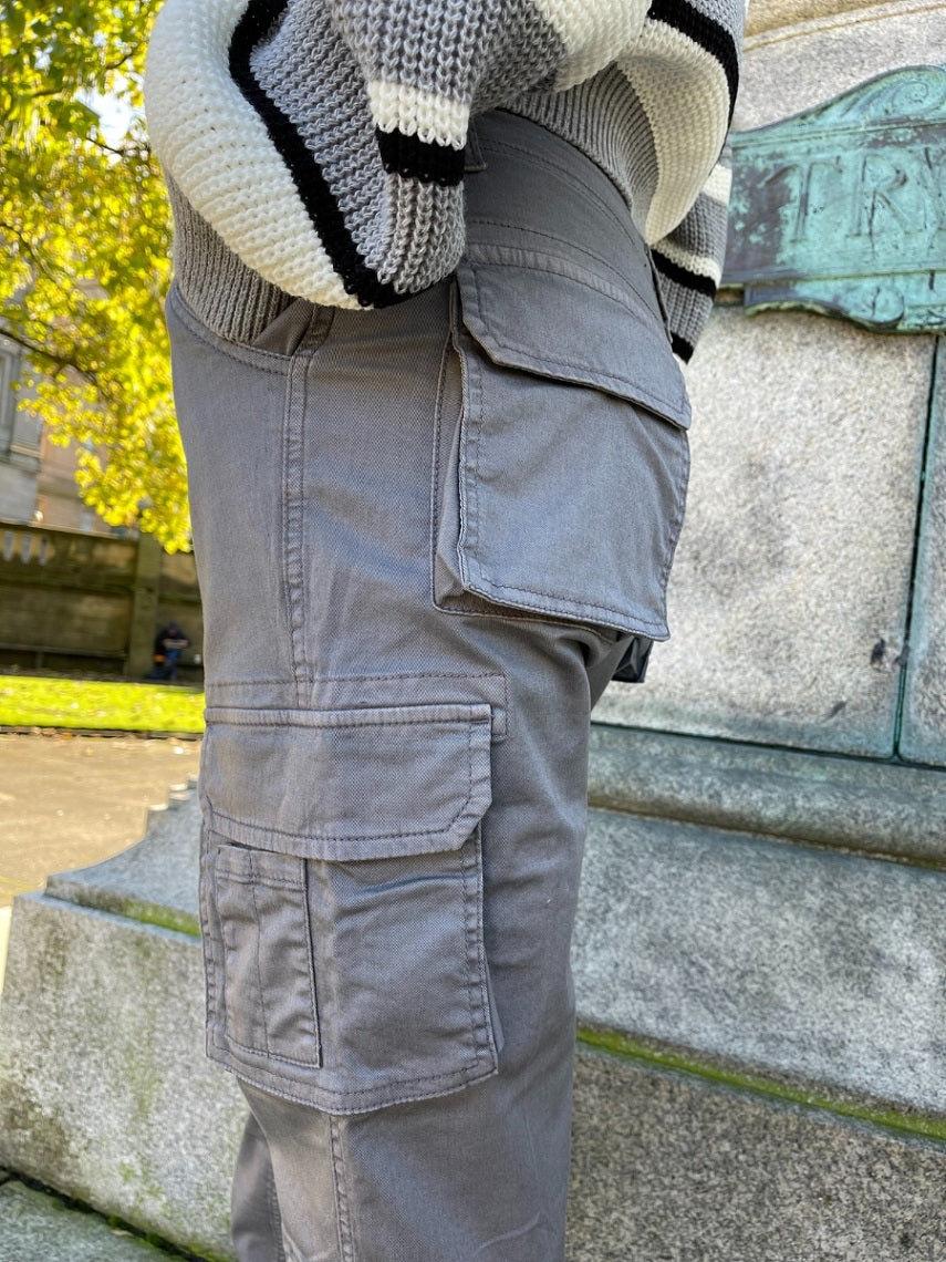 Cargo Combat Baggy Jeans - Kennedi - Storm Desire