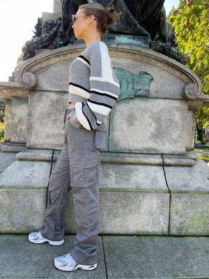Cargo Combat Baggy Jeans - Kennedi - Storm Desire