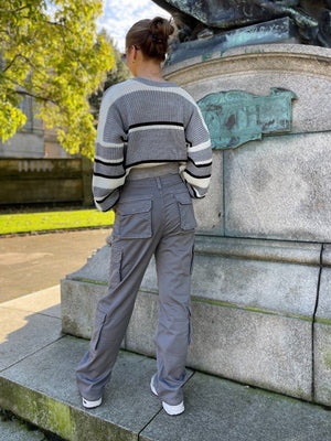 Cargo Combat Baggy Jeans - Kennedi - Storm Desire