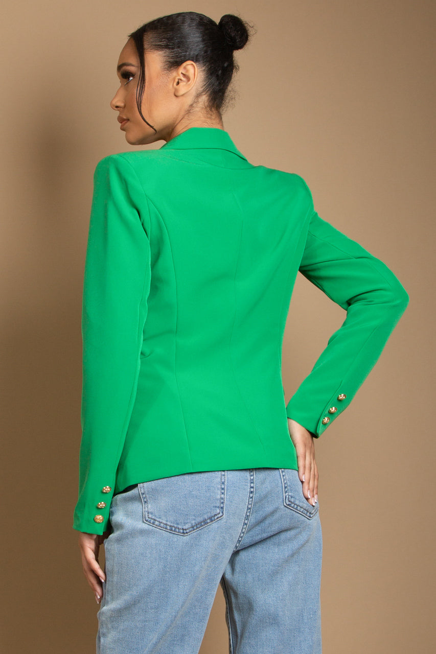Attentif Golden Button Double Breast Blazer - Eden - Storm Desire