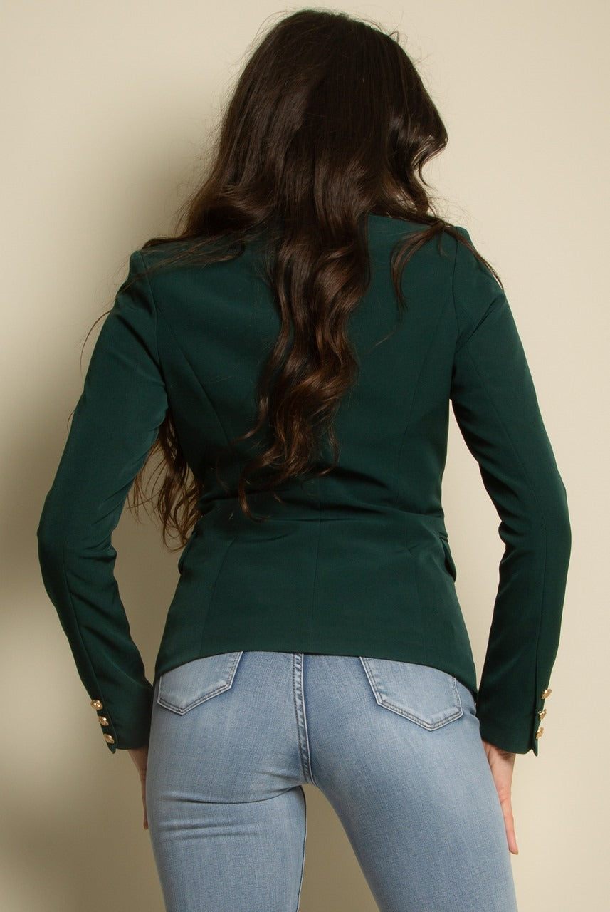 Attentif Golden Button Double Breast Blazer - Eden - Storm Desire