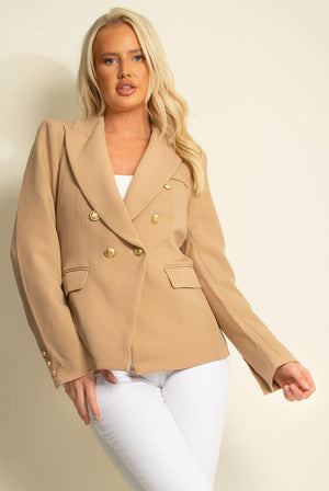 Attentif Golden Button Double Breast Blazer - Eden - Storm Desire