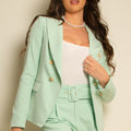 Attentif Golden Button Double Breast Blazer - Eden - Storm Desire