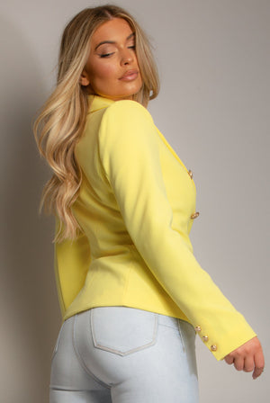 Attentif Golden Button Double Breast Blazer - Eden - Storm Desire