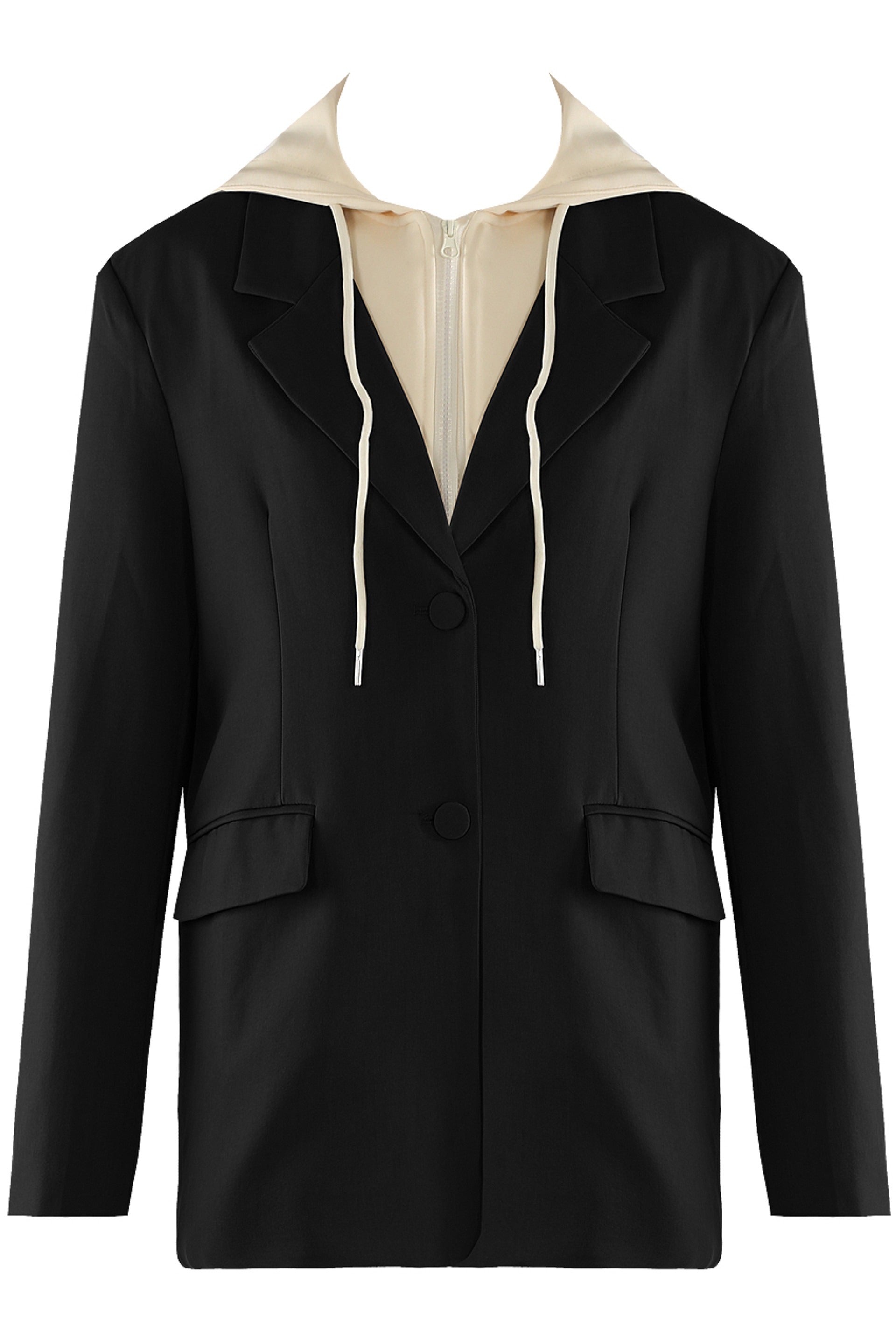 Combo Hooded Blazer Jacket - Viviana