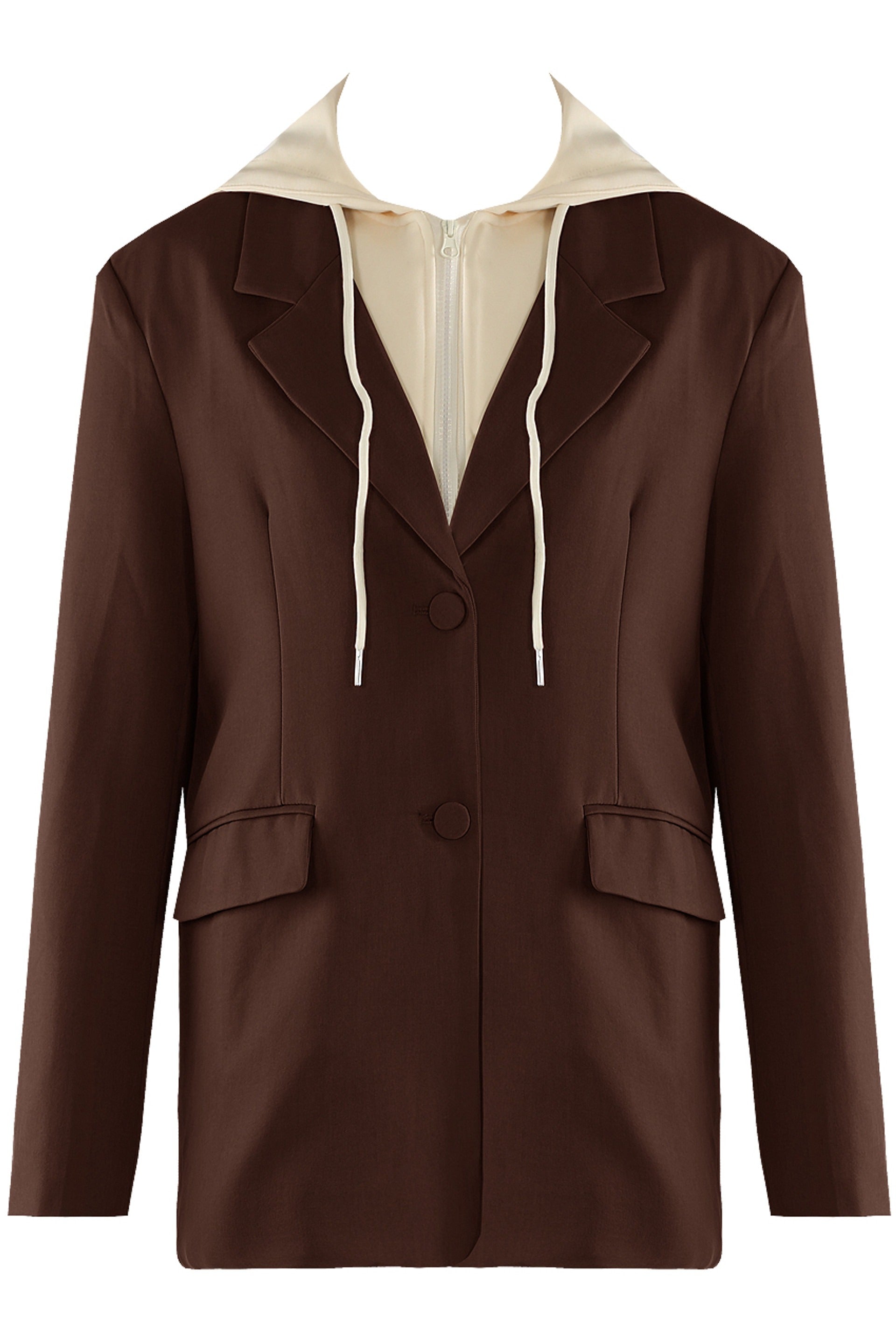 Combo Hooded Blazer Jacket - Viviana