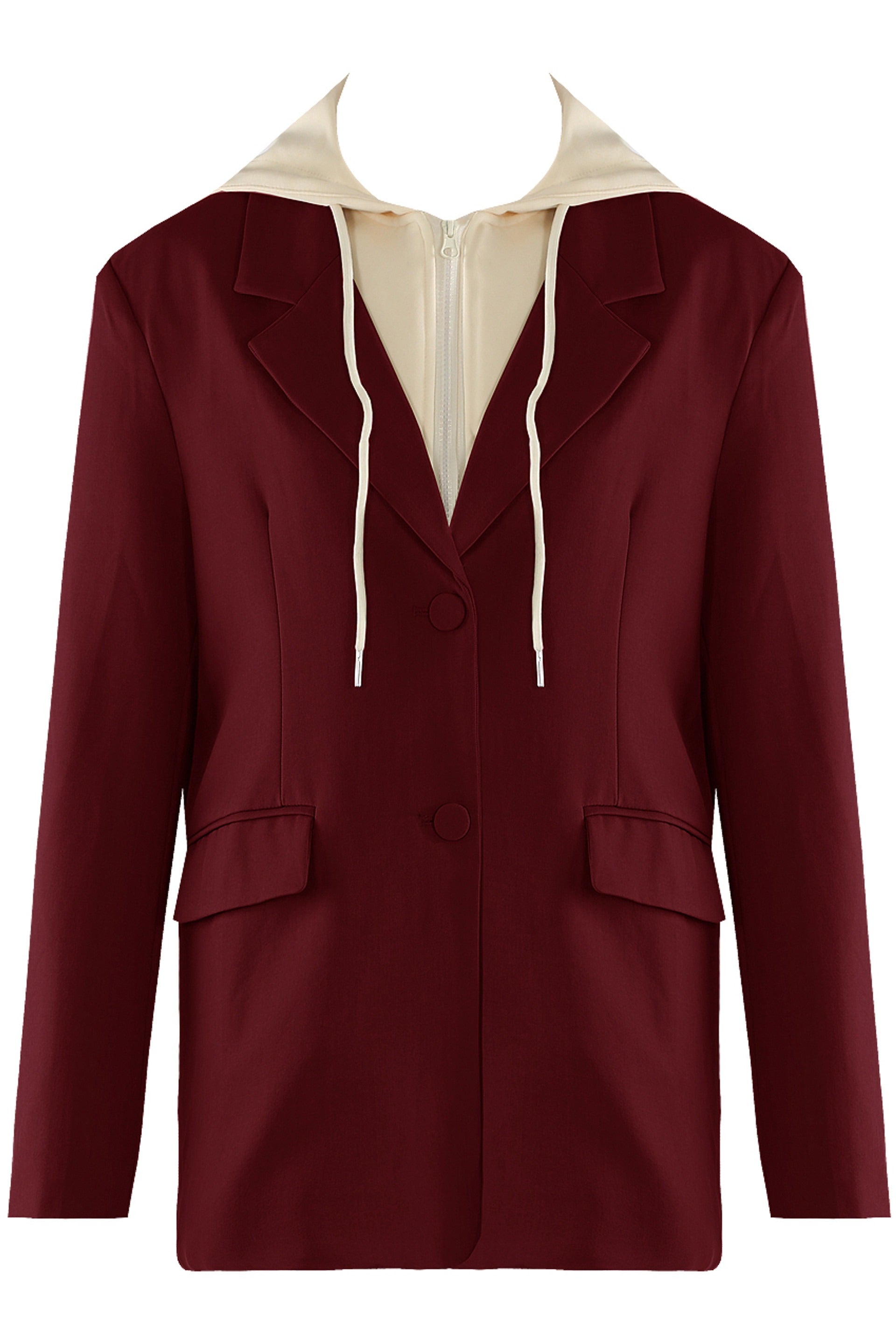 Combo Hooded Blazer Jacket - Viviana