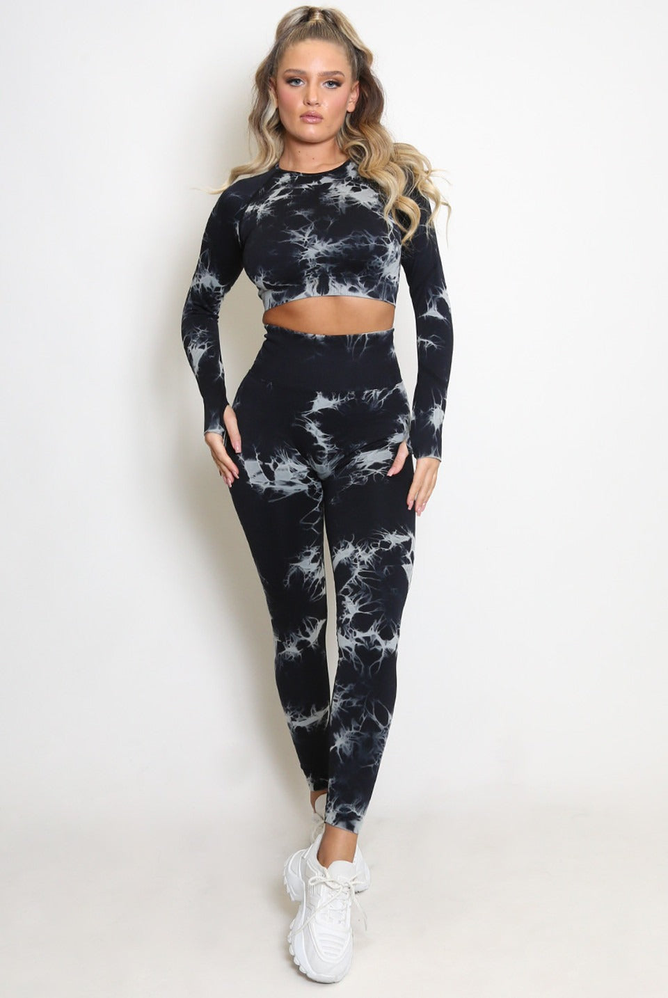 Tie Dye Print Tops And Leggings Set - Lyla - Storm Desire