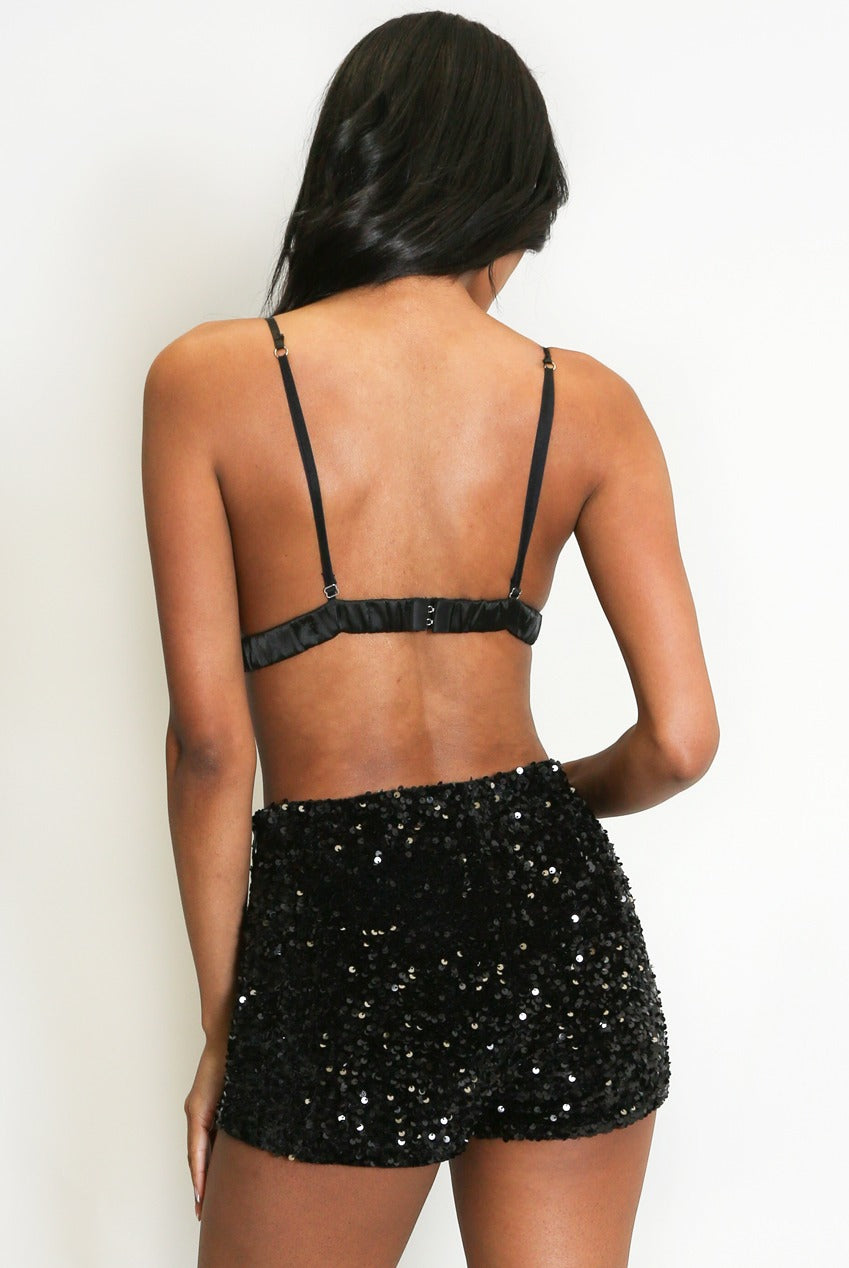 New In Luxe Satin Bralet - Leanna