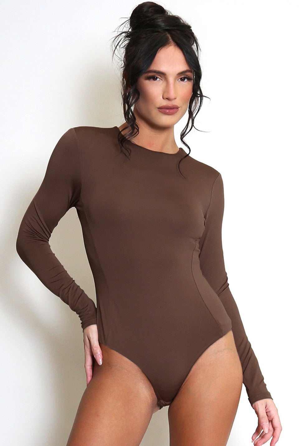 Long Sleeve Plain Bodysuit - Stephanie