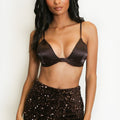 New In Luxe Satin Bralet - Leanna