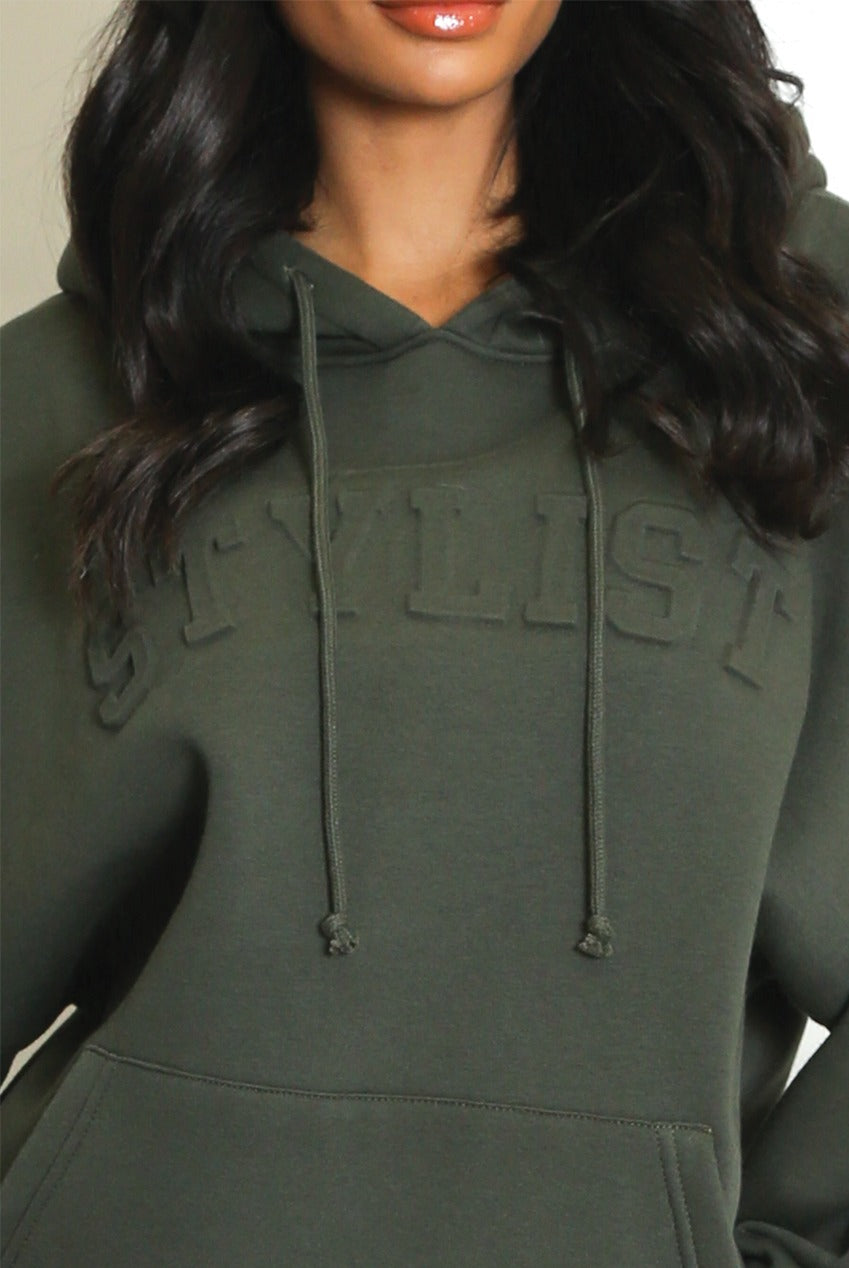 Stylist Embossed Oversized Hoodie - Ayra