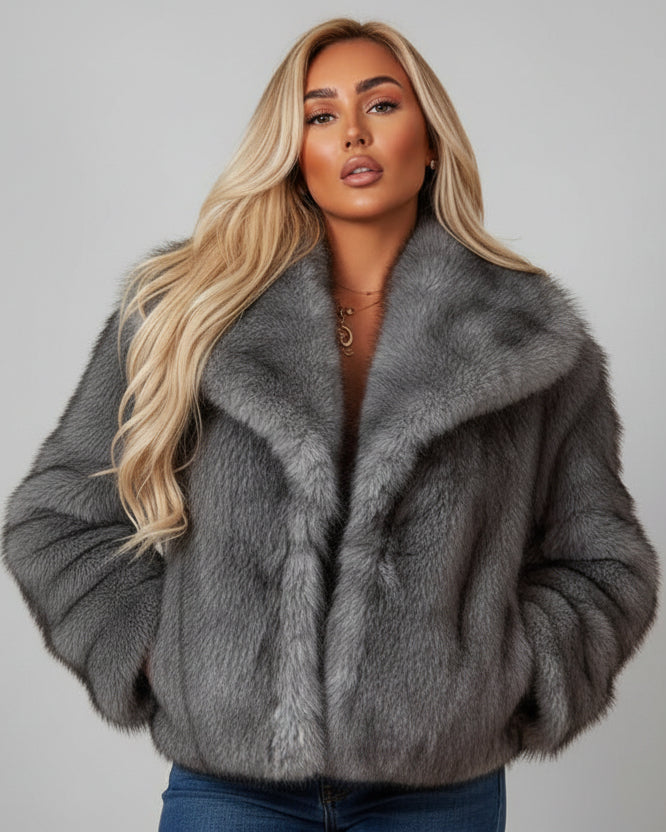 Storm Desire Mariella Faux Fur Lapel Jacket
