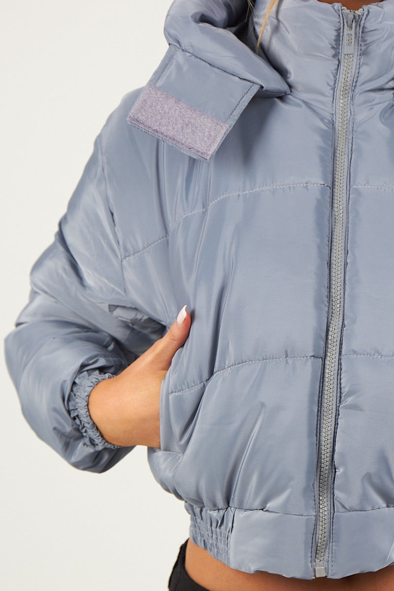 Hooded Crop Puffer Jacket - Matilda