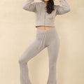 Cropped Hem Bell Bottom Joggers Set - Fernanda - Storm Desire