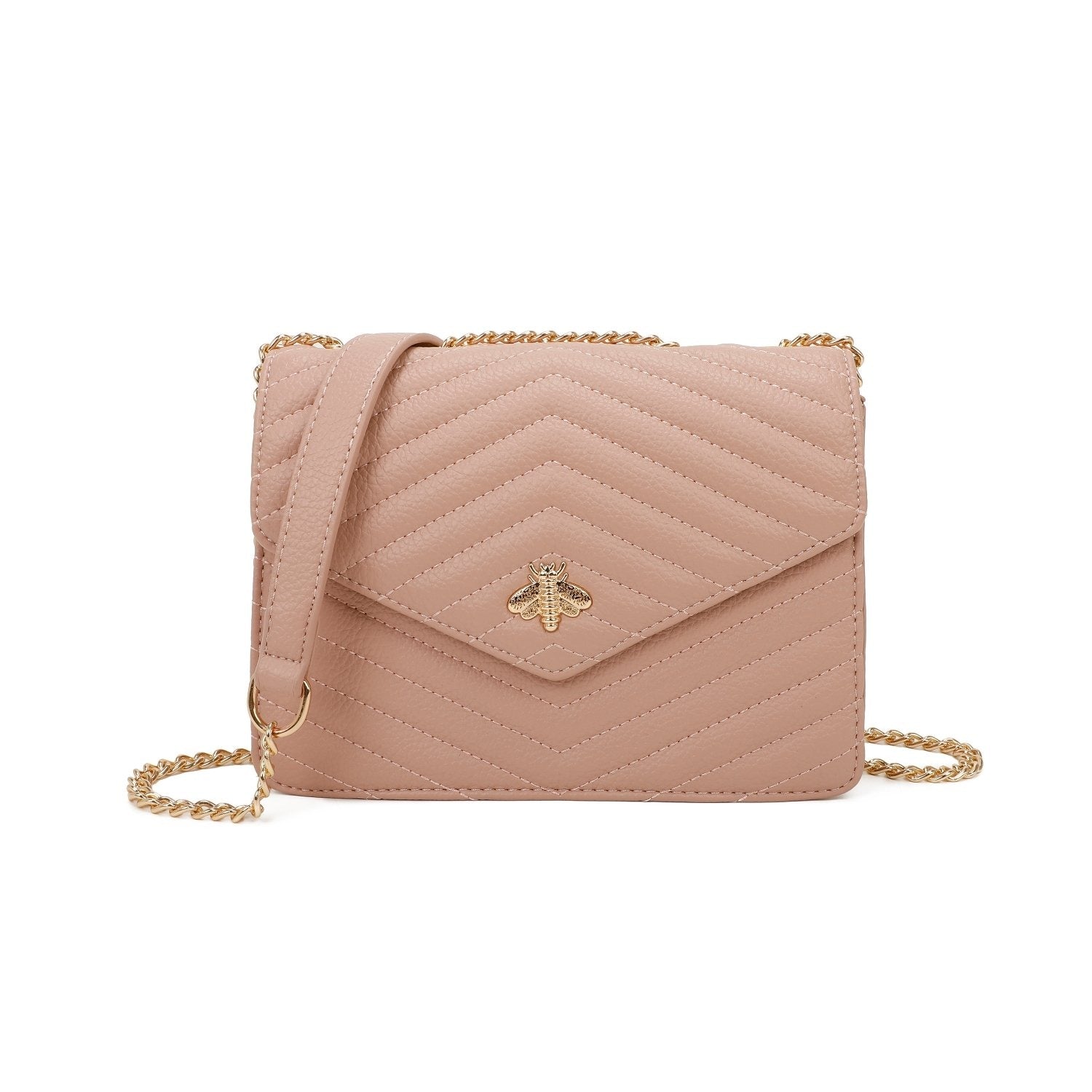 Square Quilted Bee Crossbody Bag - Kimberly - Storm Desire