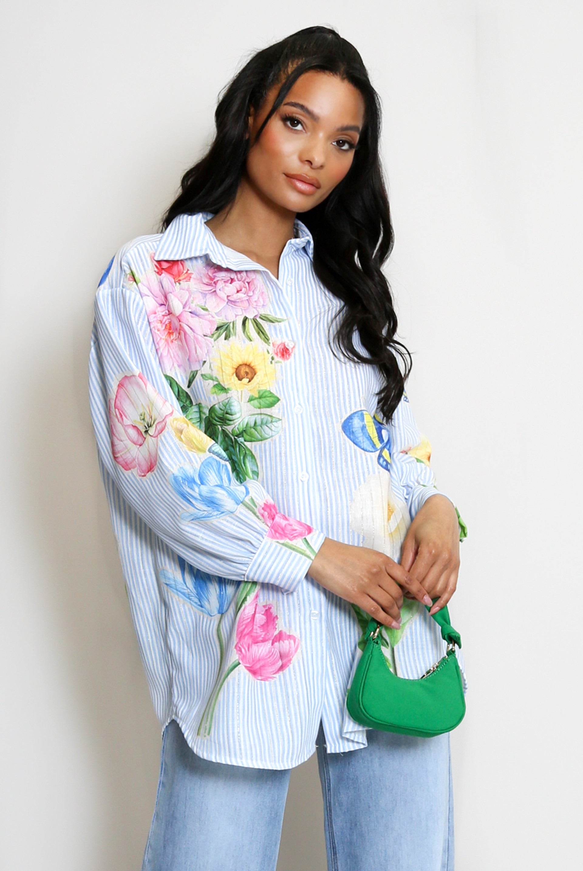 Printed Oversized Shirt - Mara - Storm Desire