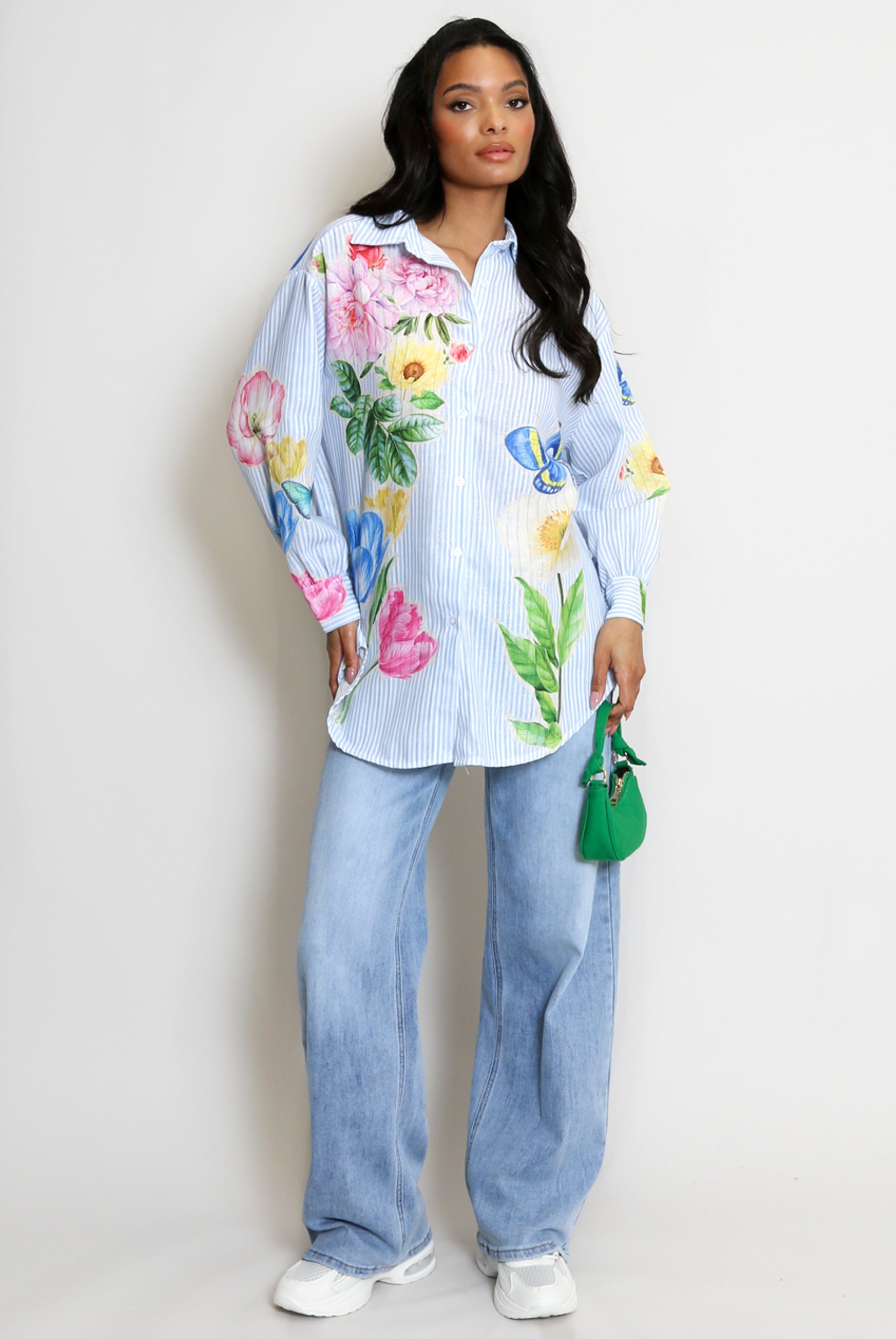 Printed Oversized Shirt - Mara - Storm Desire