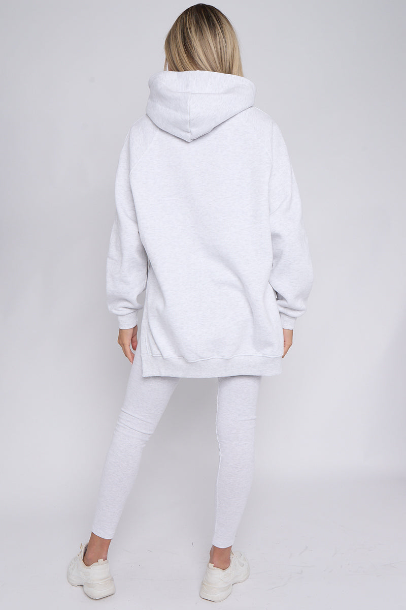 Oversized Split Sides Hoodie & Ribbed Leggings Co-ord - Shelly - Storm Desire