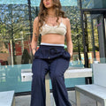White Waistband Pants - Remy - Storm Desire