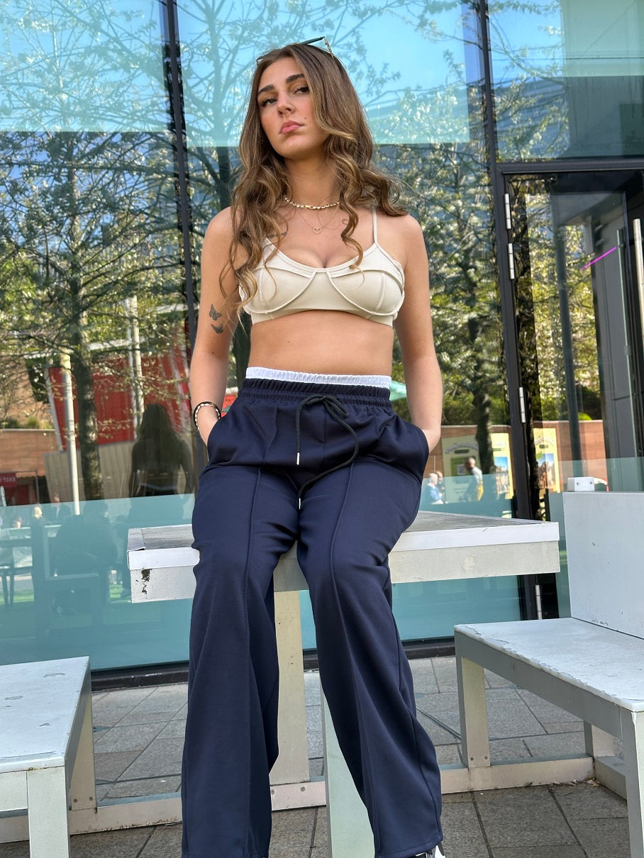 White Waistband Pants - Remy - Storm Desire