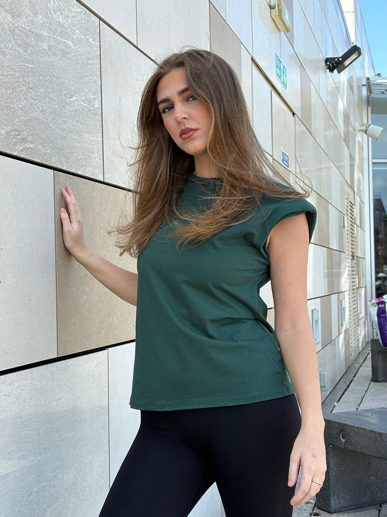 Padded Shoulder Summer Top - Chelsea