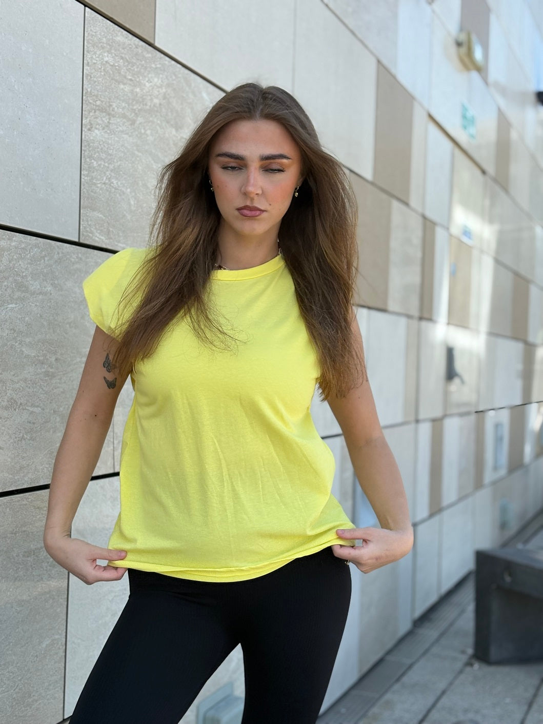 Padded Shoulder Summer Top - Chelsea