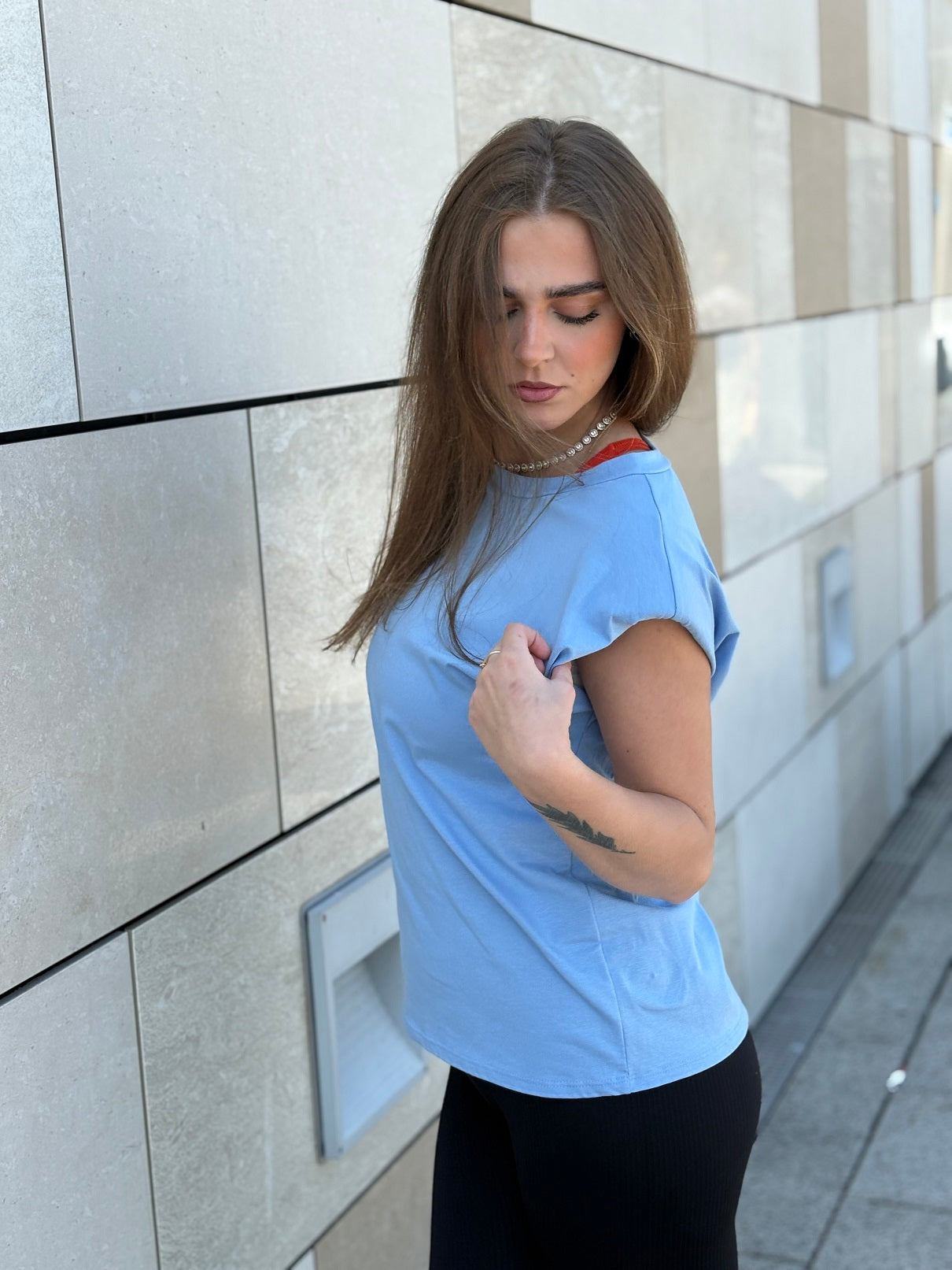 Padded Shoulder Summer Top - Chelsea