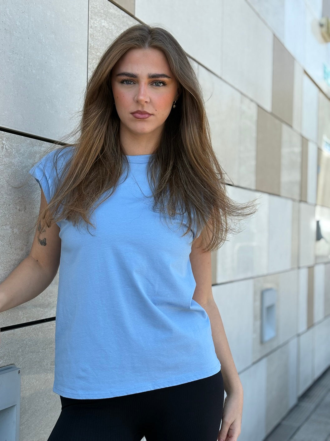 Padded Shoulder Summer Top - Chelsea