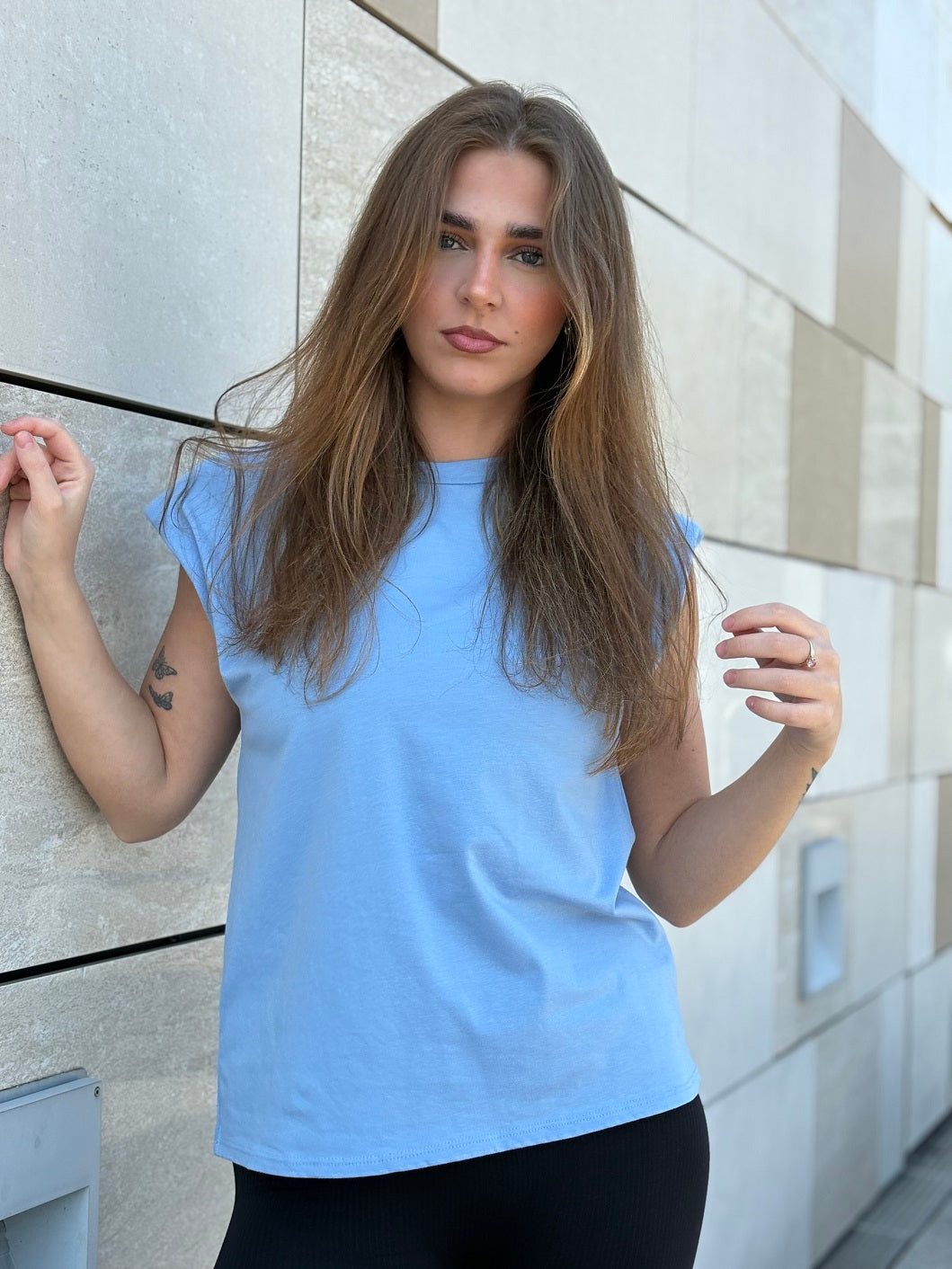 Padded Shoulder Summer Top - Chelsea