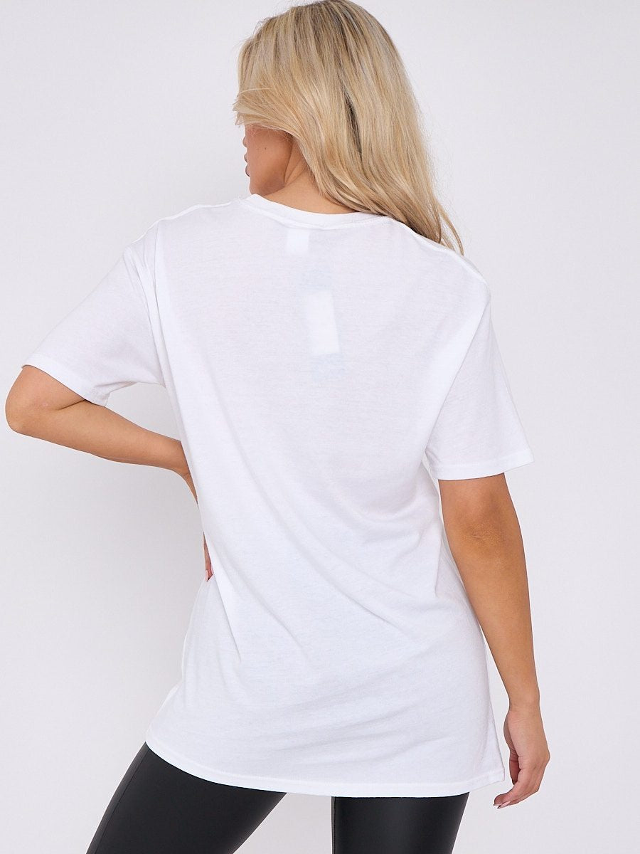 White Be Yourself Graphic Printed T-Shirt - Willow - Storm Desire