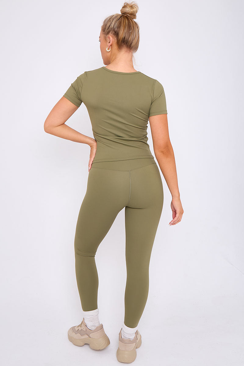 Athleisure T-shirt And Leggings Set - Oakley - Storm Desire