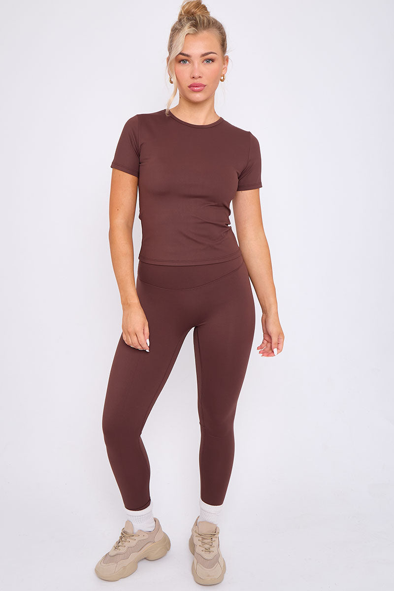Athleisure T-shirt And Leggings Set - Oakley - Storm Desire