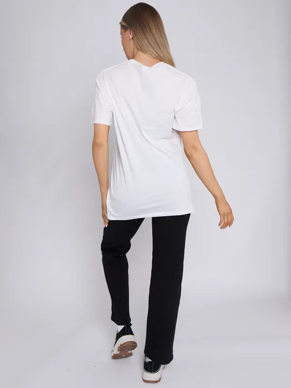White Zero Regrets Graphic T-Shirt - Ayla - Storm Desire