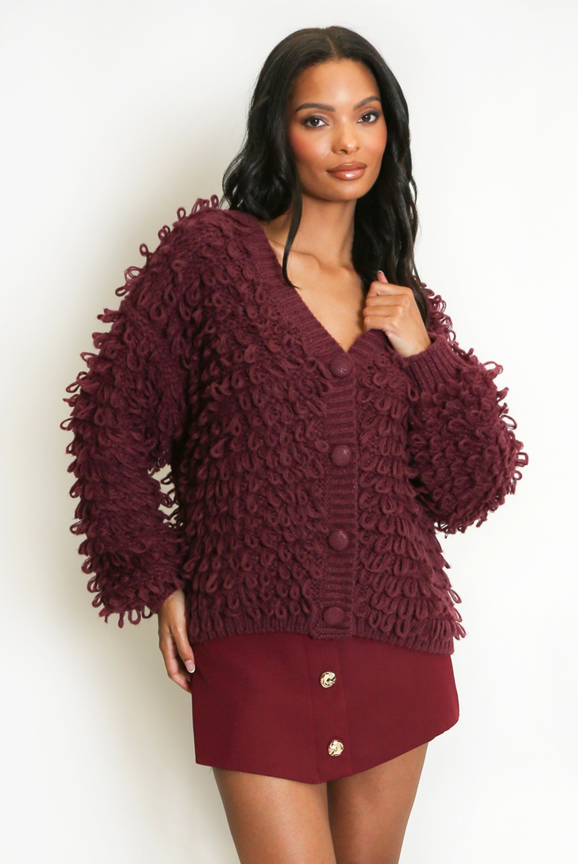 Loop Knitted Cardigan - Reya