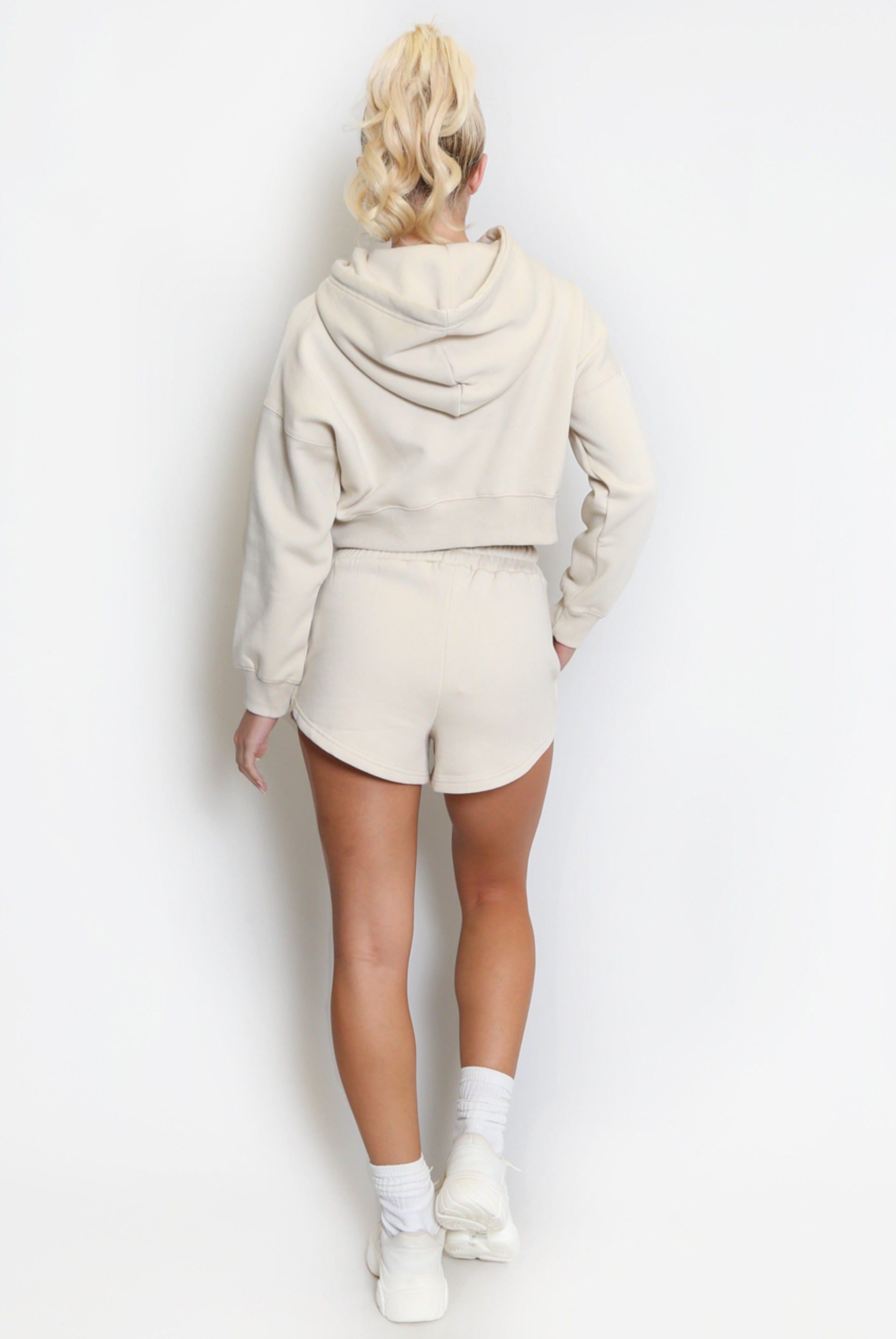 Stone Namaste Crop Sweatshirt And Shorts Set - Amiri - Storm Desire