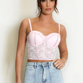 Lace Corset Top - Rose