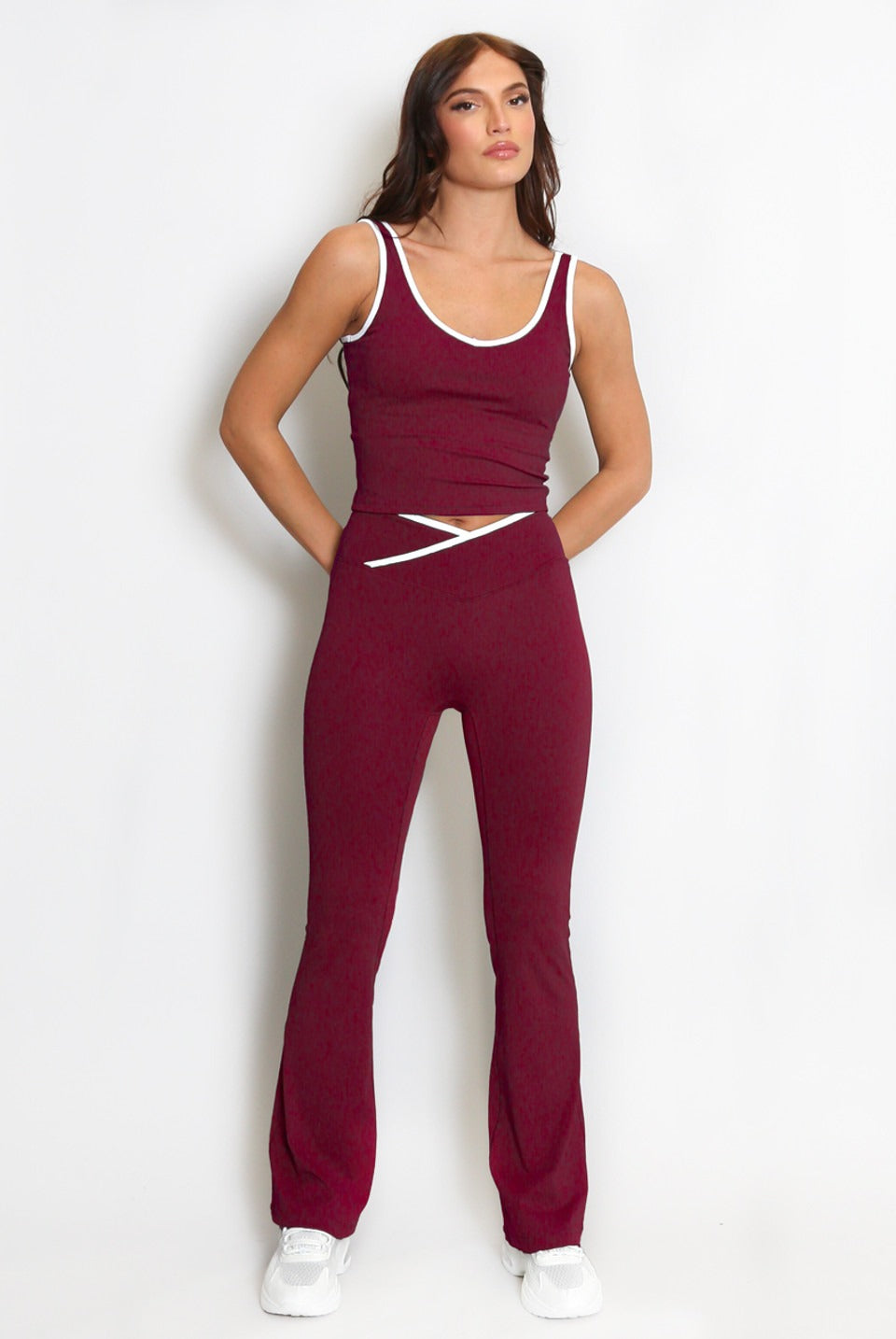 Contrast Lining Bralet and Trouser Set - Nellie
