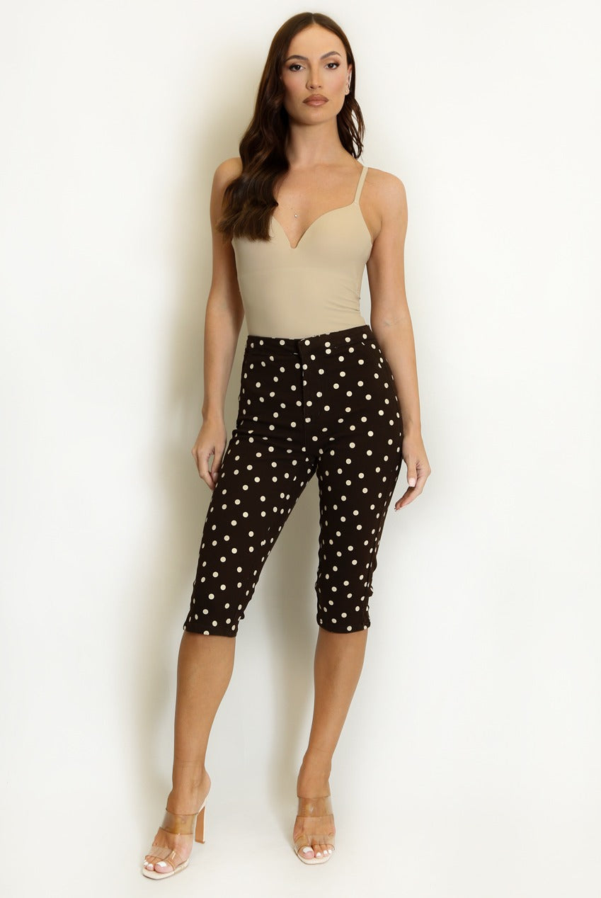 Polka Dot Capri Jegging - River