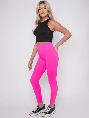 High Waist Ribbed Leggings - Della - Storm Desire