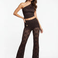 One Shoulder Floral Lace Co-ord Set - Esmeh