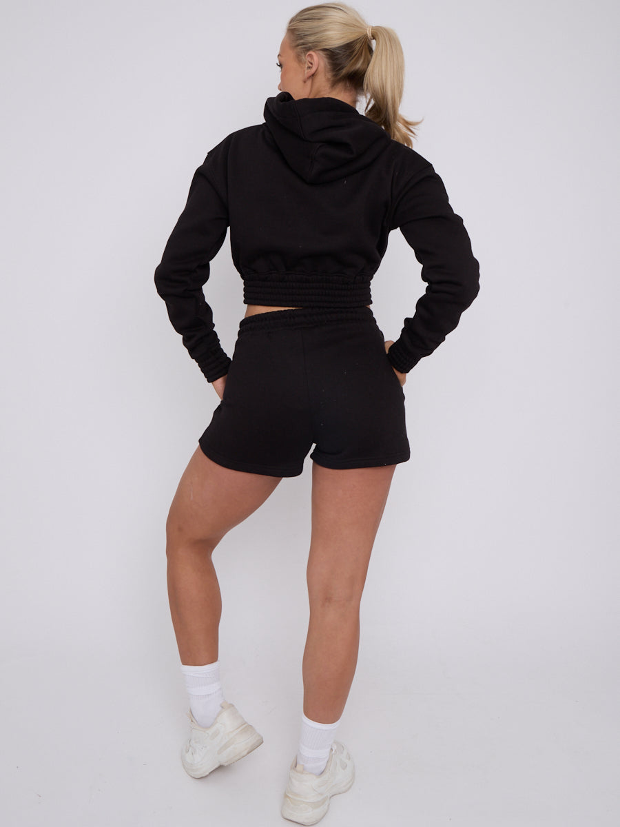 Triple Seam Shorts & Crop Top Set - Zoe - Storm Desire