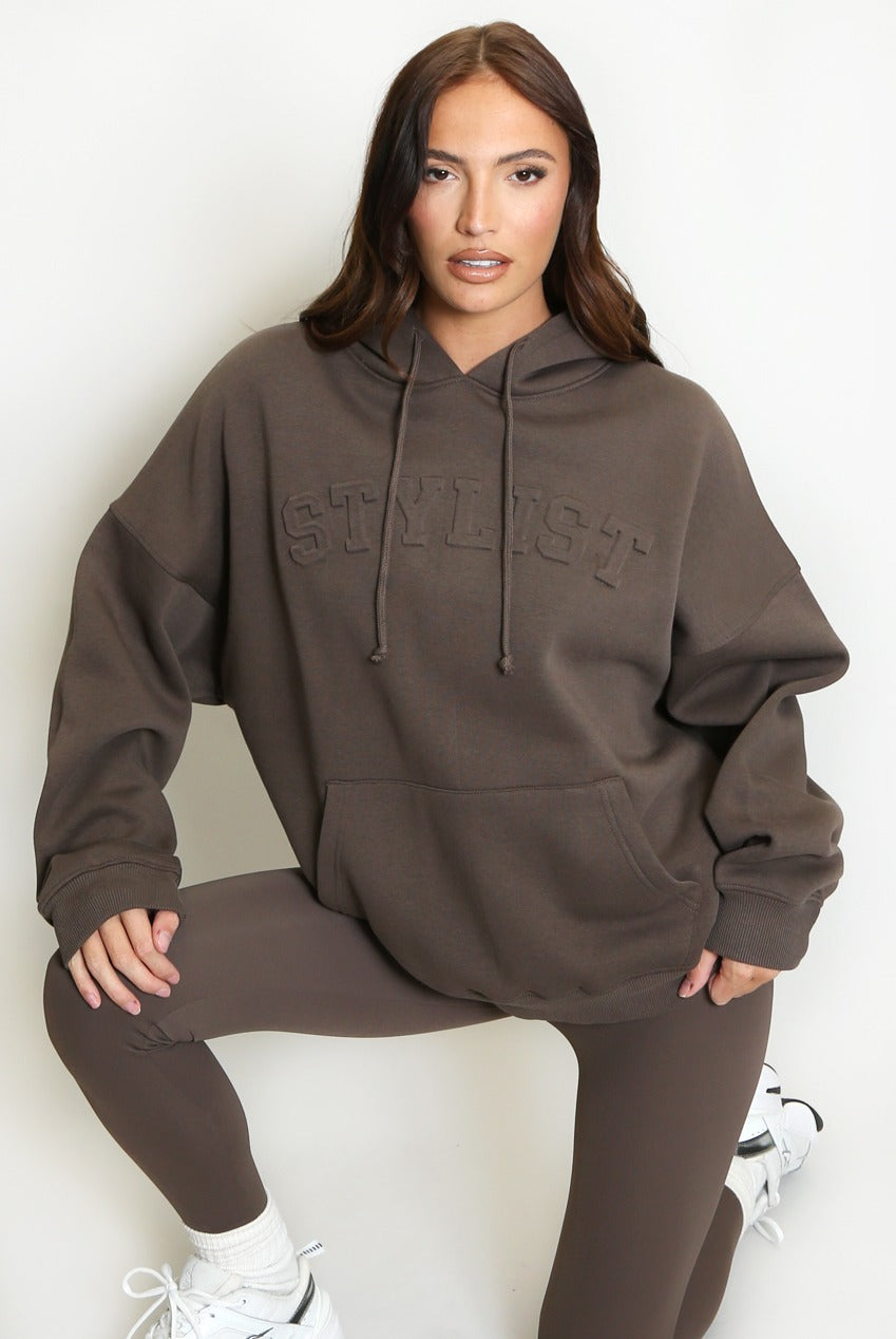 Stylist Embossed Oversized Hoodie - Ayra