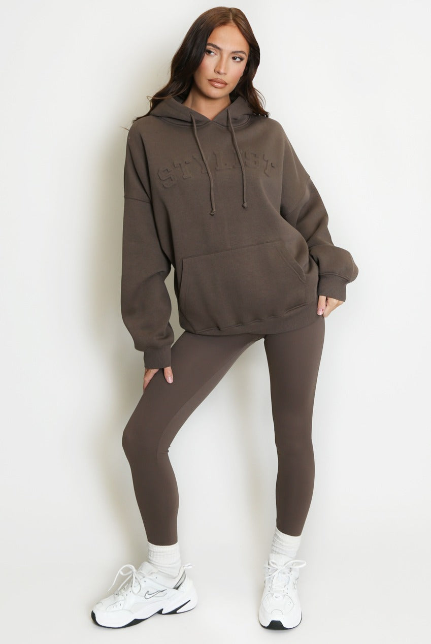 Stylist Embossed Oversized Hoodie - Ayra